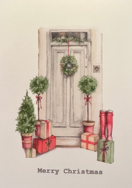 Julkort dubbla dekorationer - 6st