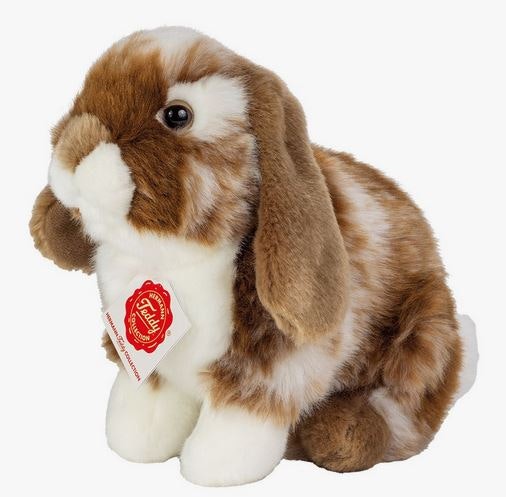 Mjukisdjur Gosedjur Kanin Dvärgvädur mörkbrun/vit 20cm Teddy Hermann