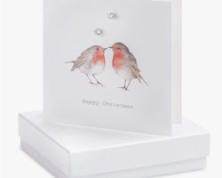 Julkort + örhänge fåglar