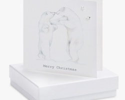 Julkort + Örhängen - Isbjörnar