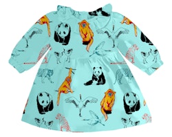 Klänning med volangkrage Panda och vänner - 3mån -6år