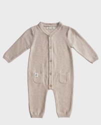 Stickad Jumpsuit till baby - Beige 1-24mån