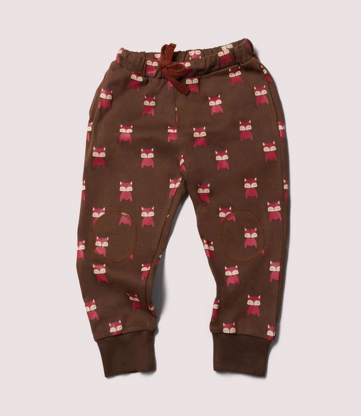 babykläder byxor sweatshirt bruna med rävar
