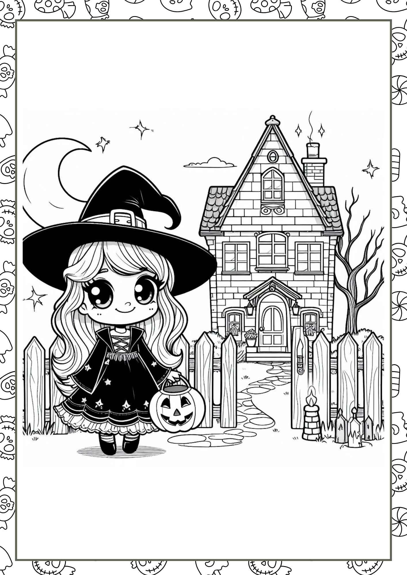 Halloween Målarbok för Barn – 25 Sidor för Utskrift Hemma!