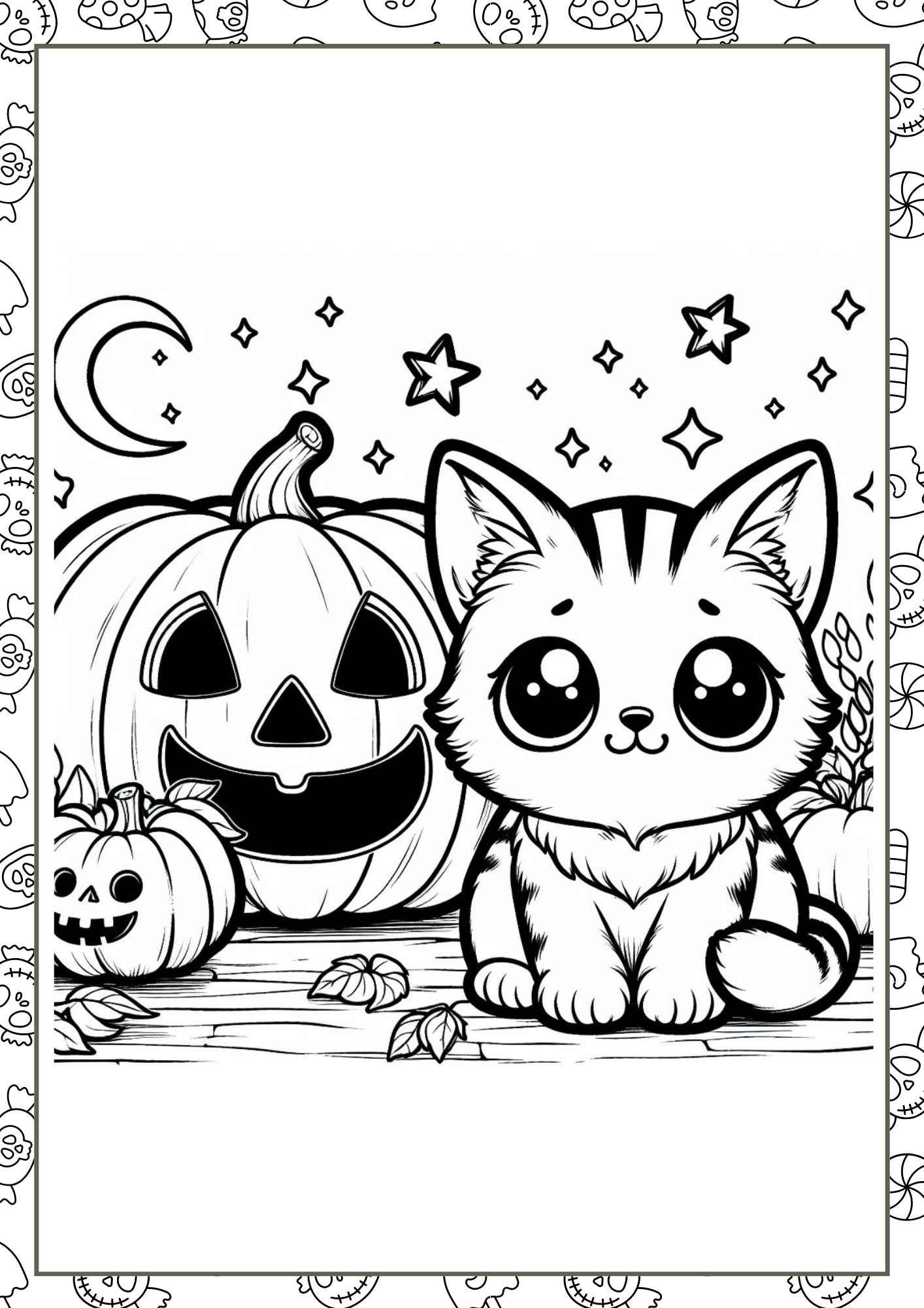 Halloween Målarbok för Barn – 25 Sidor för Utskrift Hemma!