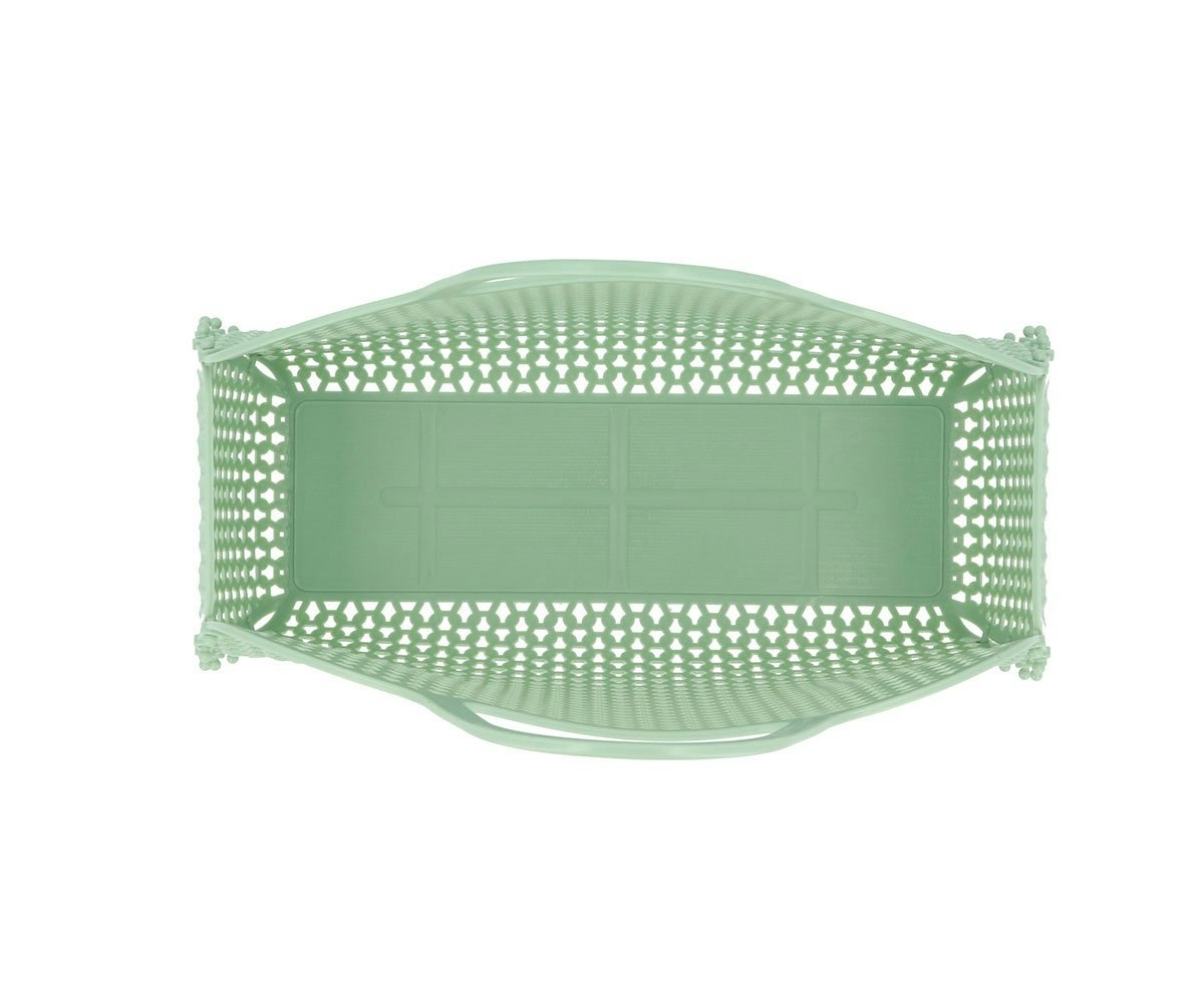 Sage (sjögräs grön) retro strand väska i mesh – sommarens snyggaste (och smartaste) accessoar