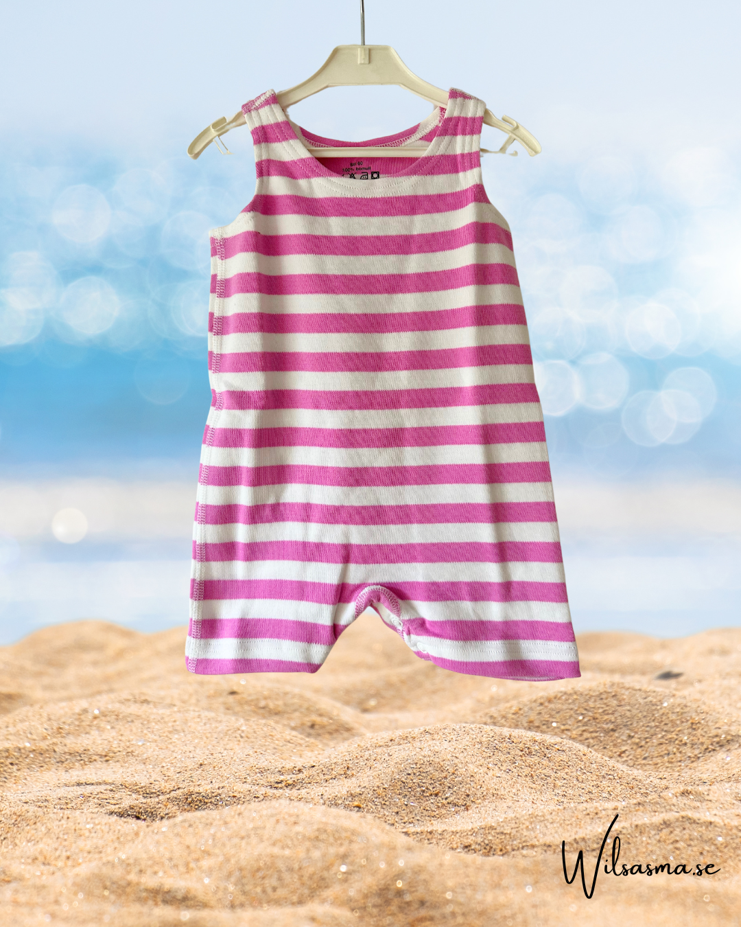 Eiser Tanksuit – Rosa/Vit Randig Komfort för Baby 50-98cl