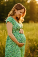 Omlott klänning Gravid Amning eller Vardag dam - äng - XS-L (34-48)