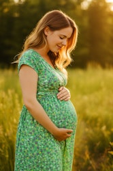 Omlott klänning Gravid Amning eller Vardag dam - äng - XS-L (34-48)