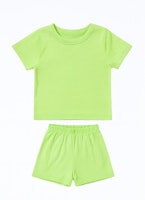 Sommarpyjamas barn shorts+T-shirt Lime 80-130cl
