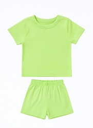 Sommarpyjamas barn shorts+T-shirt Lime 80-130cl