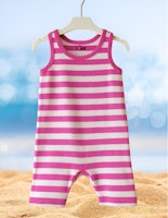Eiser Tanksuit – Rosa/Vit Randig Komfort för Baby 50-98cl