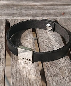 Läderarmband 'Rektangel'