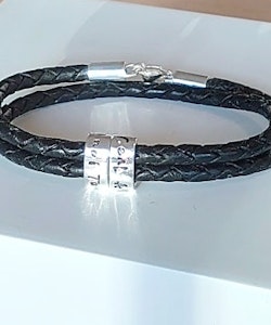 Läderarmband 'Oval'