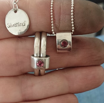 Halsband med rosa turmalin