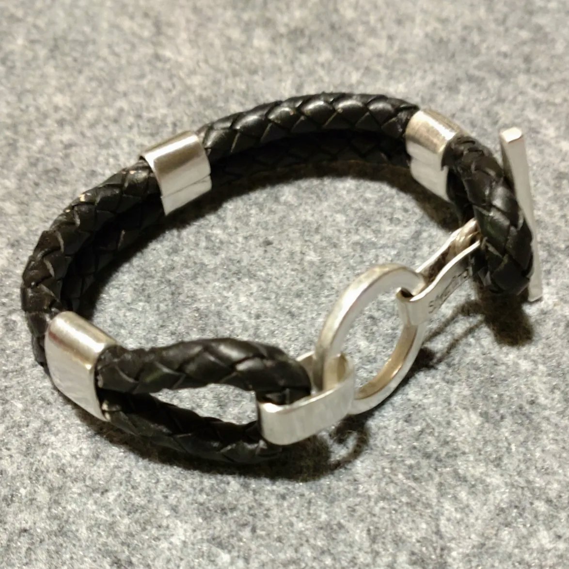 Läderarmband 'Cirkel'