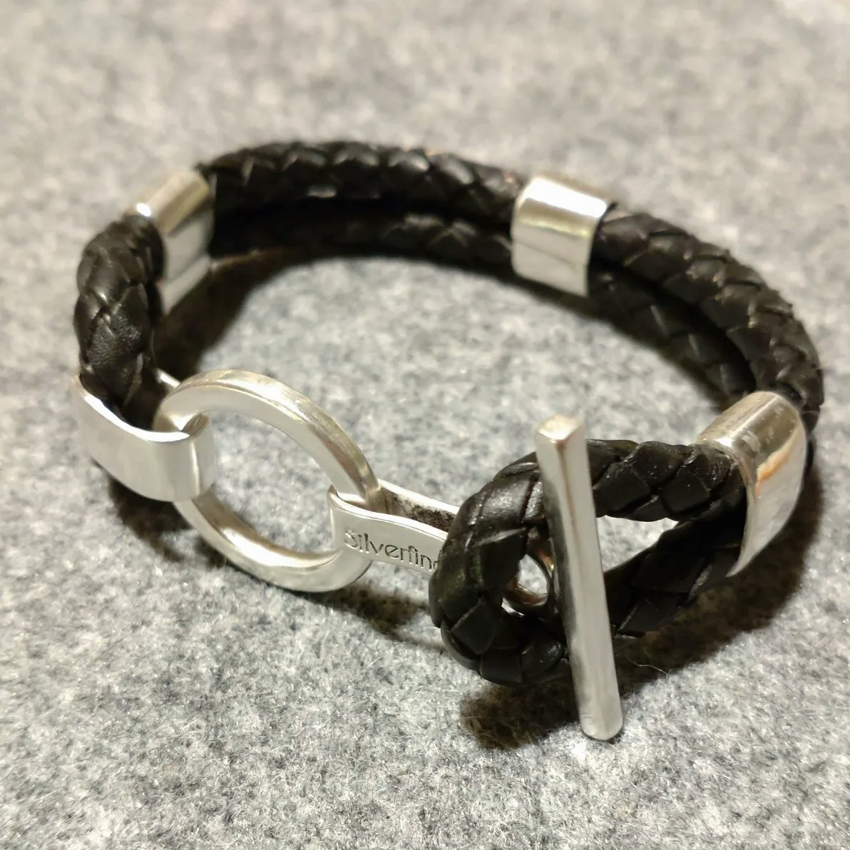 Läderarmband 'Cirkel'