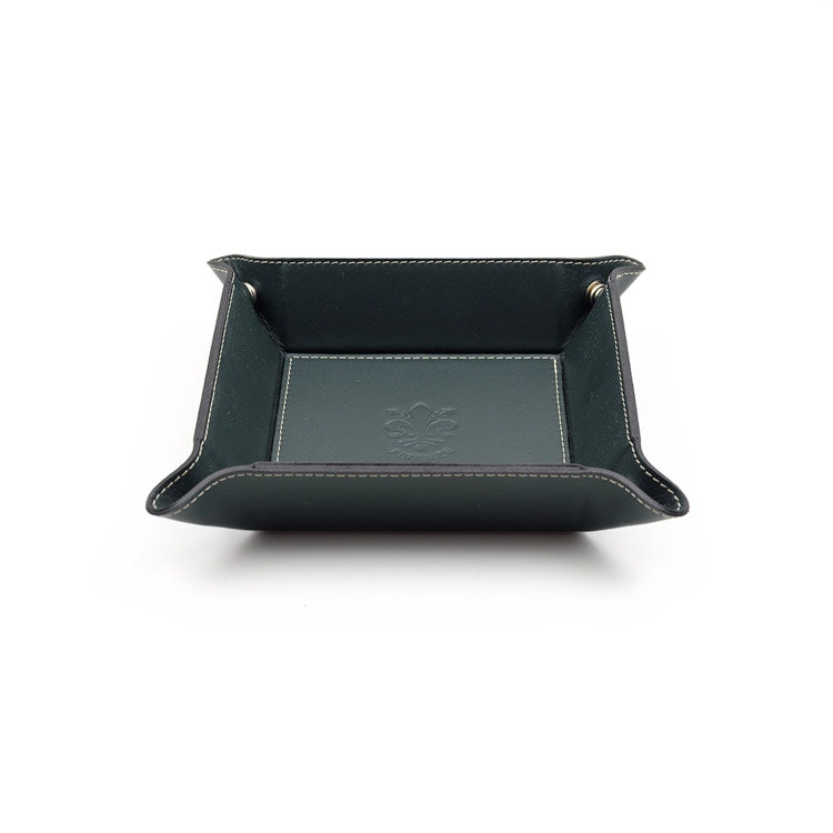 Firenze Leather Tray Dark Green