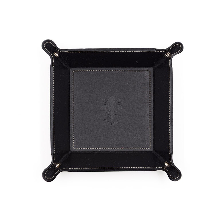 Firenze Leather Tray Black
