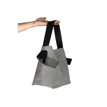 Arron Suede Handbag Grey