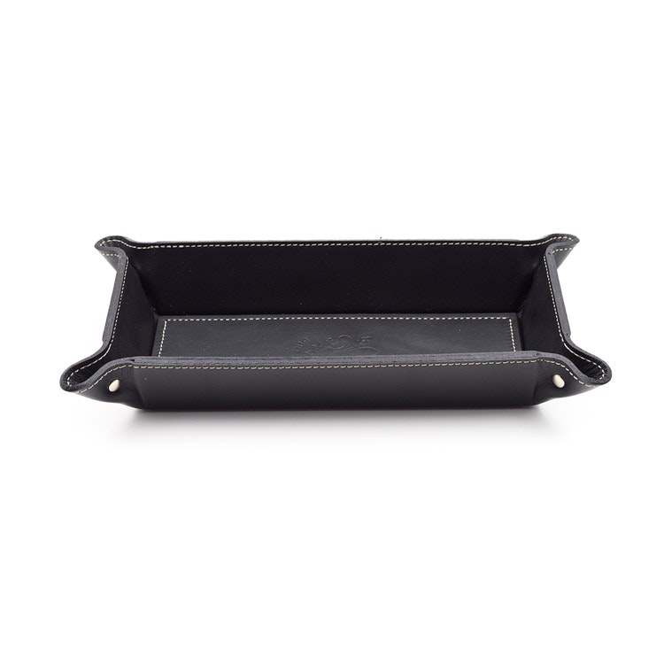 Firenze Leather Tray Small Black