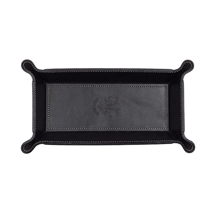 Firenze Leather Tray Small Black