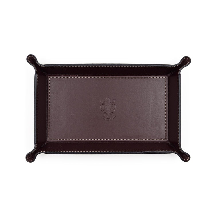 Firenze Leather Tray Large Brown