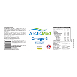 3 x ArcticMed Omega-3 Premium Lemon, 300ml