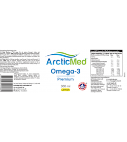 6 x ArcticMed Omega-3 Premium Lemon, 300ml
