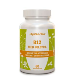 Alpha Plus B12 med Folsyra, 60 tabletter