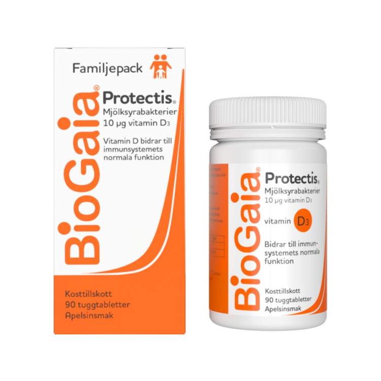 BioGaia Protectis Mjölksyrabakterier + D3, 90 st