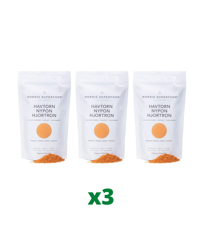 3 x Nordic Superfood Yellow, 80 g