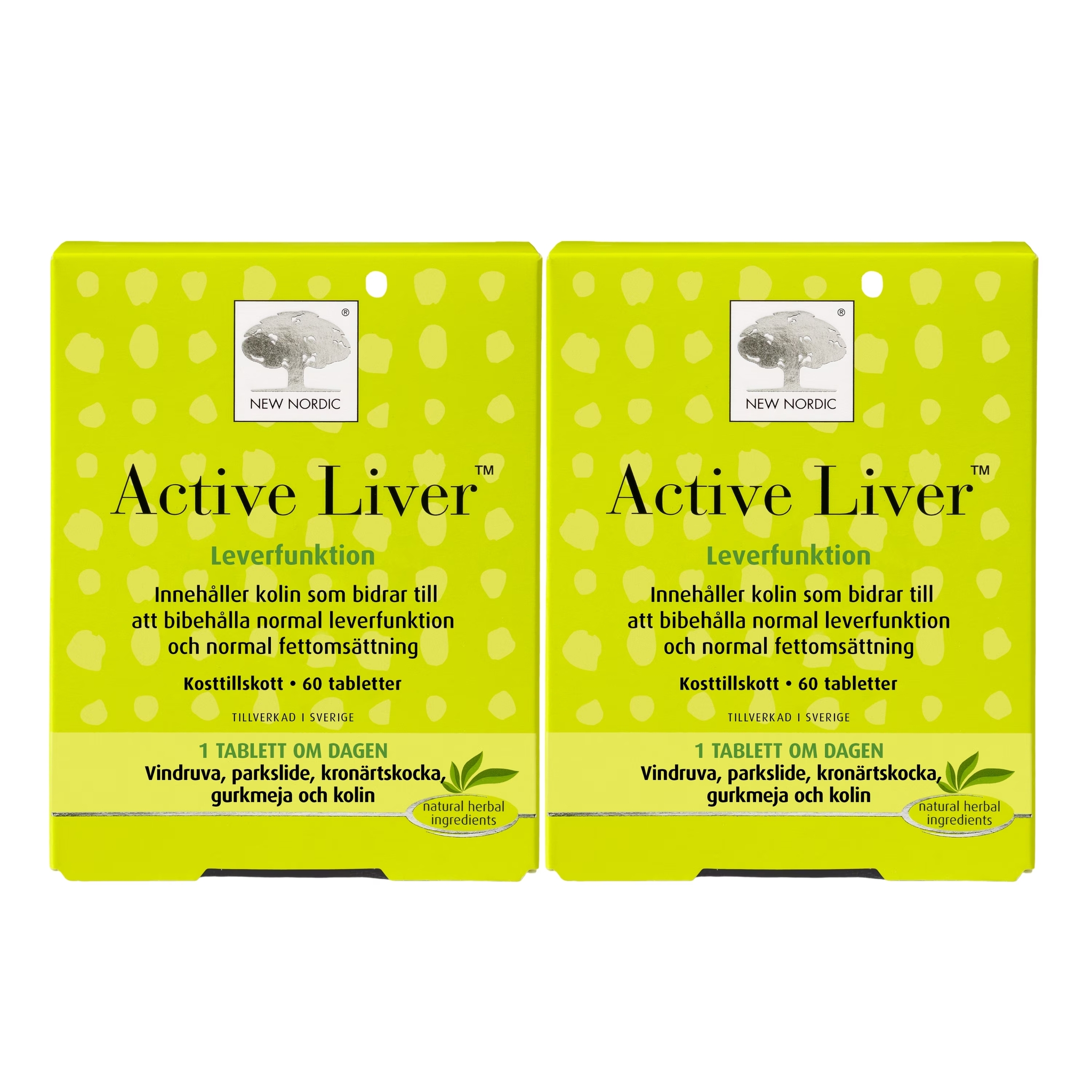 2 x New Nordic Active Liver, 60 tabletter