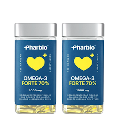 2 x Pharbio Omega-3 Forte, 120 kapslar