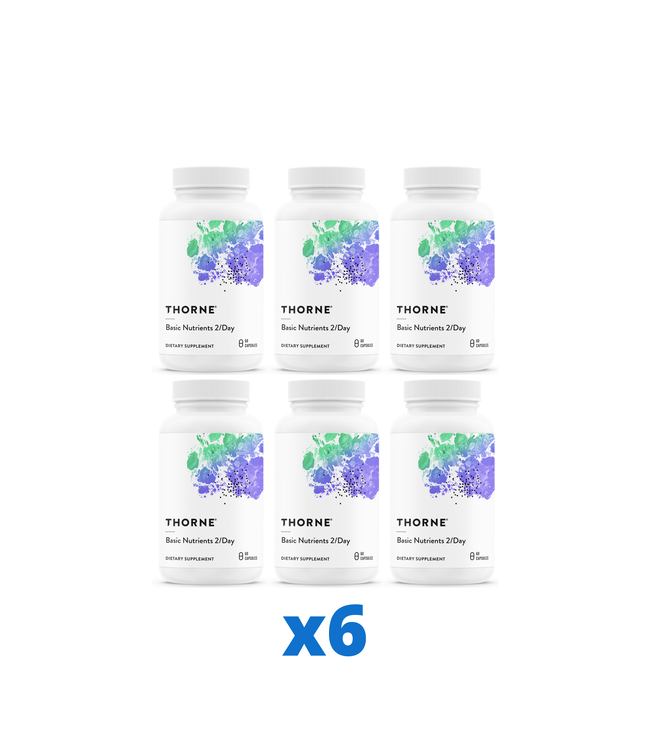 6 x Thorne Basic Nutrients 2/Day, 60 kapslar