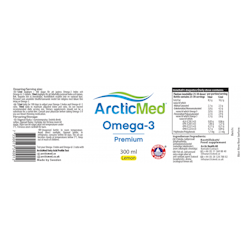 ArcticMed Omega-3 Premium Lemon, 300ml