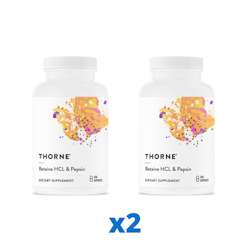 2 x Thorne Betaine HCl & Pepsin, 450 kapslar