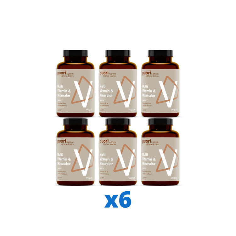 6 x Puori Multi Vitamin & Mineraler 60 kapslar