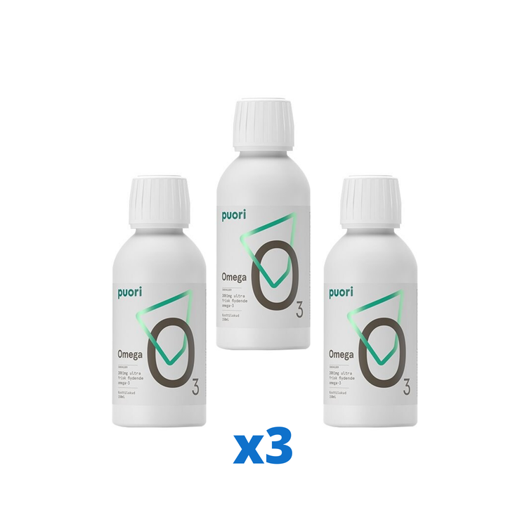 3 x Puori O3 Flytande Omega-3, 150ml