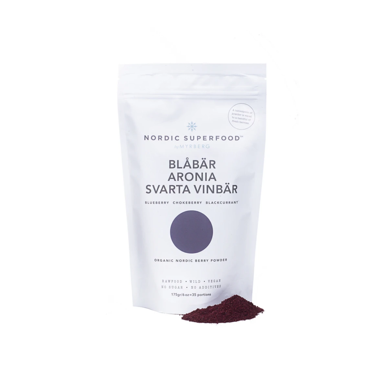 Nordic Superfood Blue - Blåbär, Aronia, Svarta Vinbär, 80g