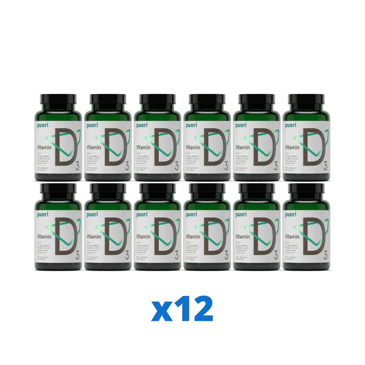 Puori D3-vitamin 2500IE, 120 kapslar