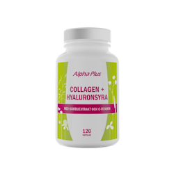 Alpha Plus Collagen + Hyaluronsyra, 120 kapslar