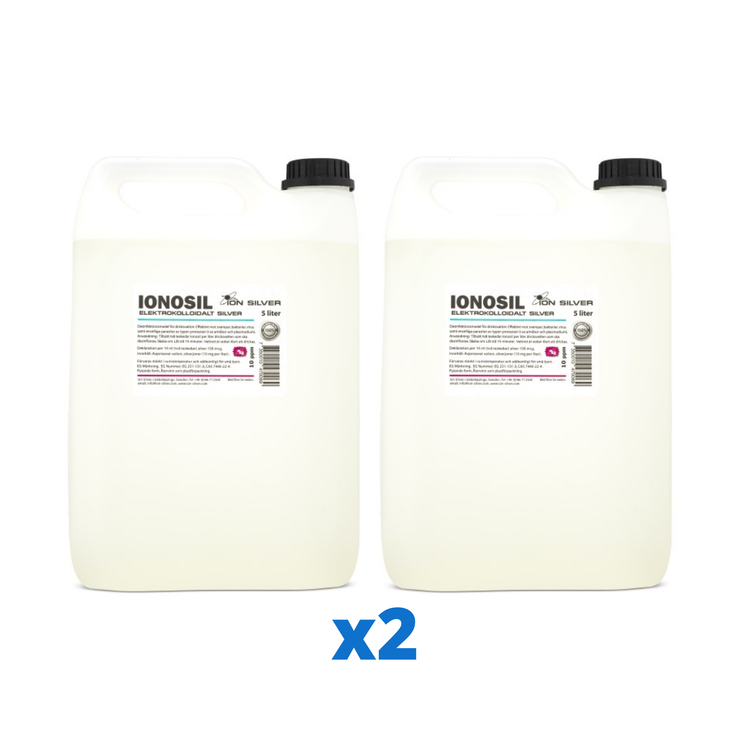 10 liter Ionosil Kolloidalt Silver (2 x 5L)