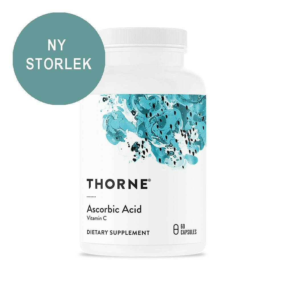 Thorne Ascorbic Acid kapslar (1 g), 60 kapslar