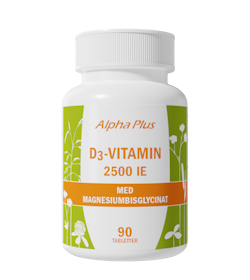 Alpha Plus D3-vitamin 2500 IE, 90 tabletter