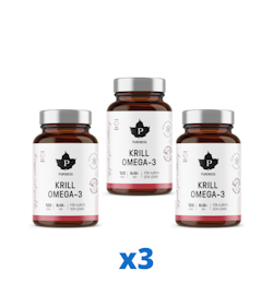 3 x Pureness Krill Omega-3, 120 kapslar