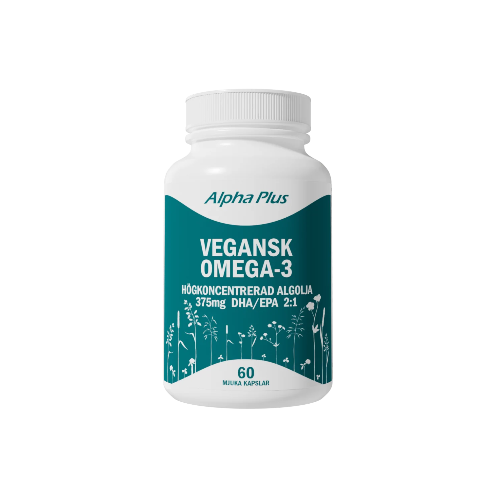 Alpha Plus Vegansk Omega-3, 60 mjuka kapslar