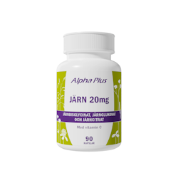 Alpha Plus Järn 20mg, 90 kapslar