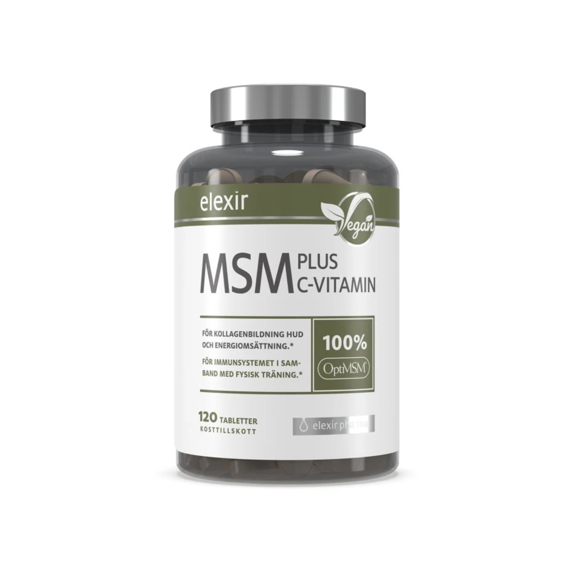 Elexir MSM + Vitamin C, 120 tabletter