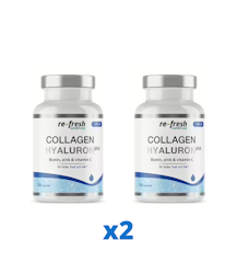 2 x re-fresh Collagen Hyaluron Plus, 120 kapslar